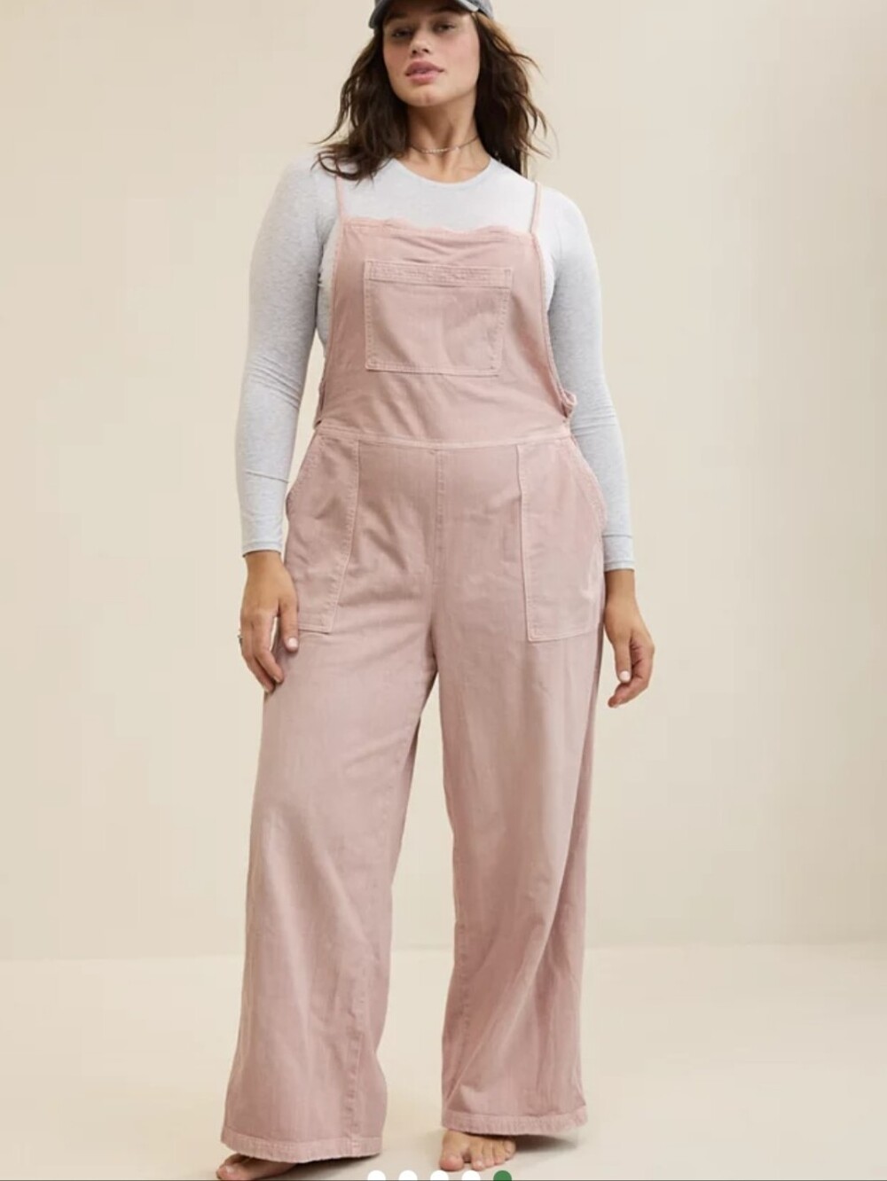 Aerie Lace Through Overalls Daydream Denim Pink Size Large